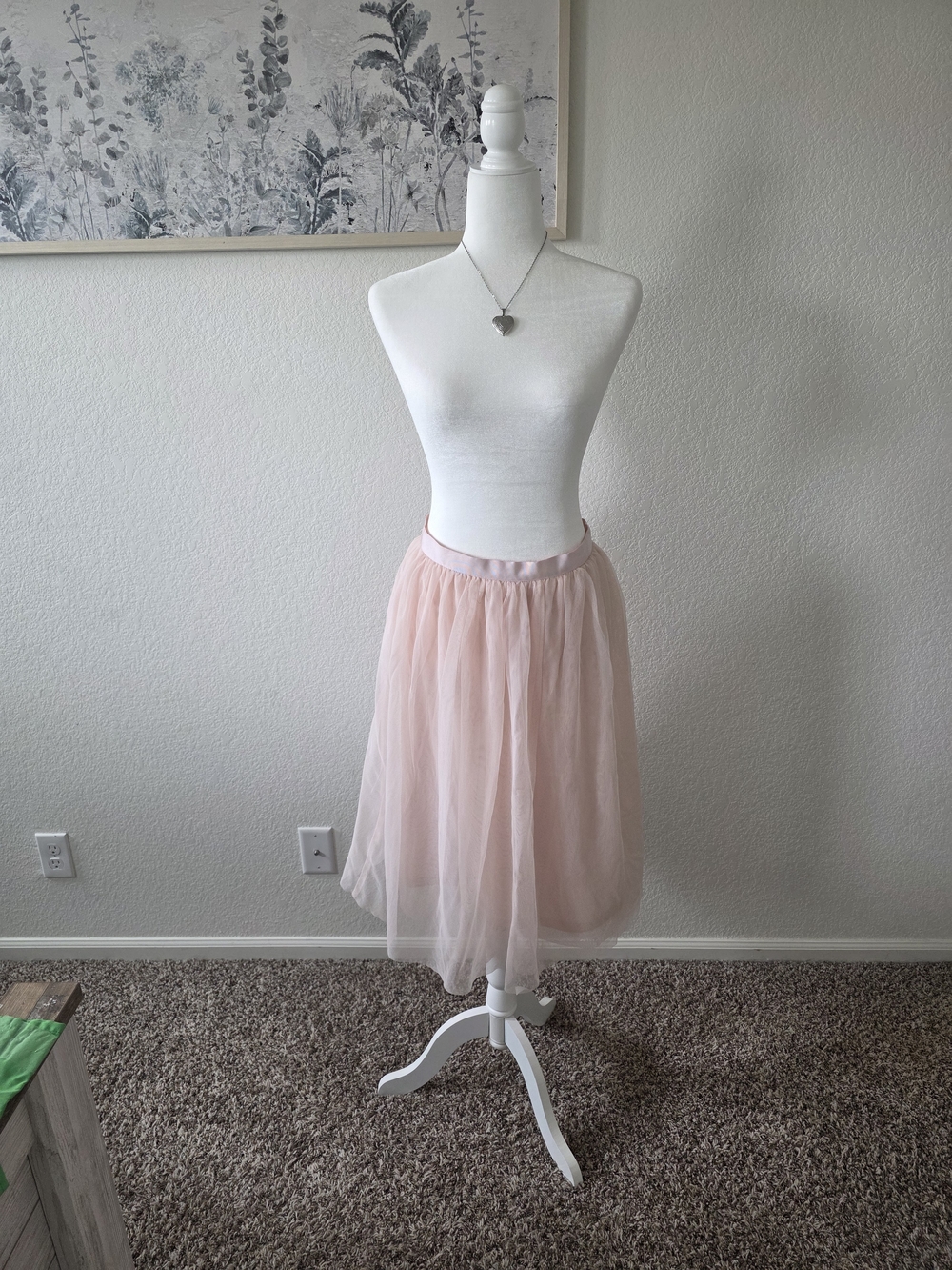 Women's Pink Tulle Skirt - Soft A-Line Midi